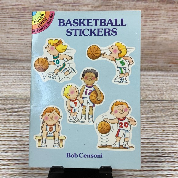 Basketball Stickers Dover Little Activity Books Sports Illustrations Kids Unused - Picture 1 of 7